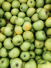 lots of delicious ripe apples for healthy food like the background