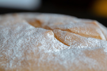 crust and texture of homemade artisanal wholewheat bread