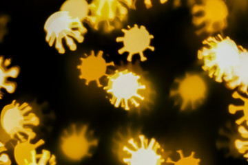 virus like blurry bokeh lights