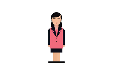 Character in flat design style isolated. Flat character cartoon vector illustration.