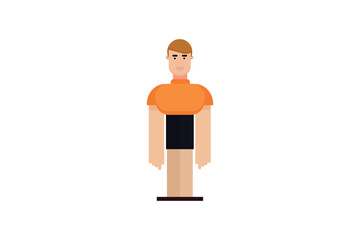 Character in flat design style isolated. Flat character cartoon vector illustration.