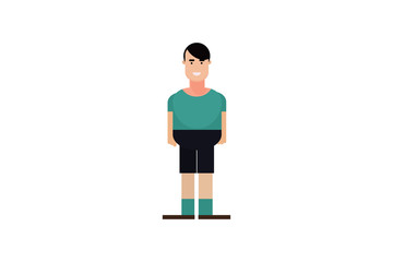 Character in flat design style isolated. Flat character cartoon vector illustration.