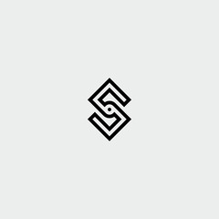 logo letter S monogram, with a simple design