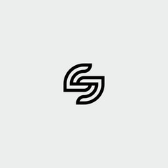 logo letter S monogram, with a simple design