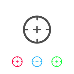 Aim icon flat.