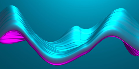 Colorful Liquid metallic wavy background