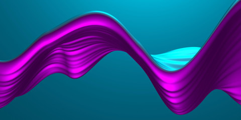 Colorful Liquid metallic wavy background
