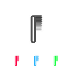 Comb icon flat.