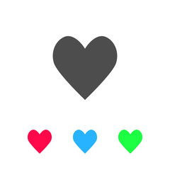 Heart Icon icon flat.