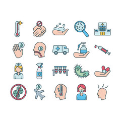 bundle of covid19 set icons