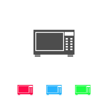 Microwave icon flat.