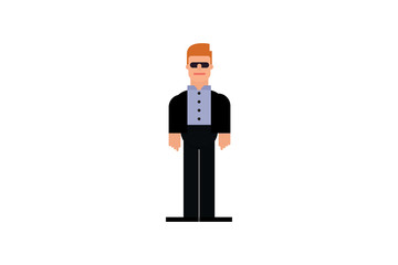 Character in flat design style isolated. Flat character cartoon vector illustration.