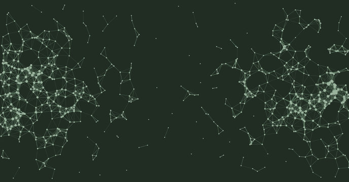 Network Mesh Procedural Art background illustration