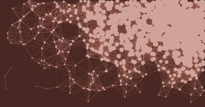 Network Mesh Procedural Art background illustration