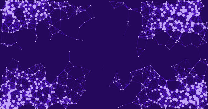 Network Mesh Procedural Art background illustration