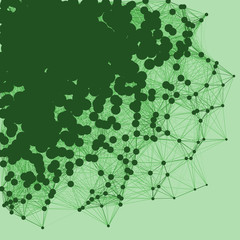 Naklejka premium Network Mesh Procedural Art background illustration