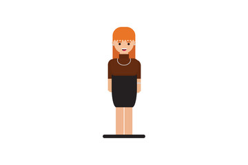 Character in flat design style isolated. Flat character cartoon vector illustration.