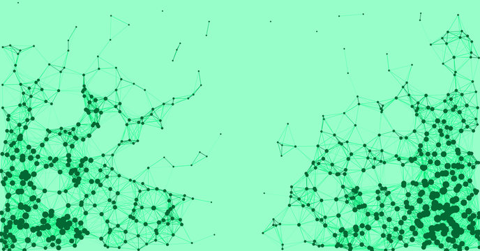 Network Mesh Procedural Art background illustration