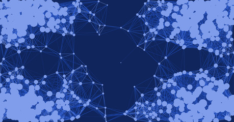 Network Mesh Procedural Art background illustration