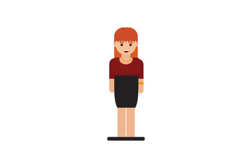 Character in flat design style isolated. Flat character cartoon vector illustration.