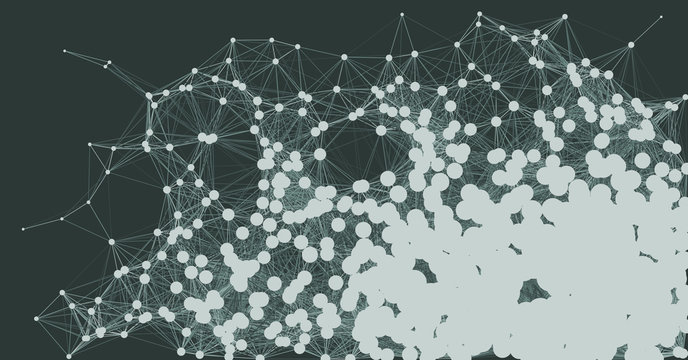 Network Mesh Procedural Art background illustration