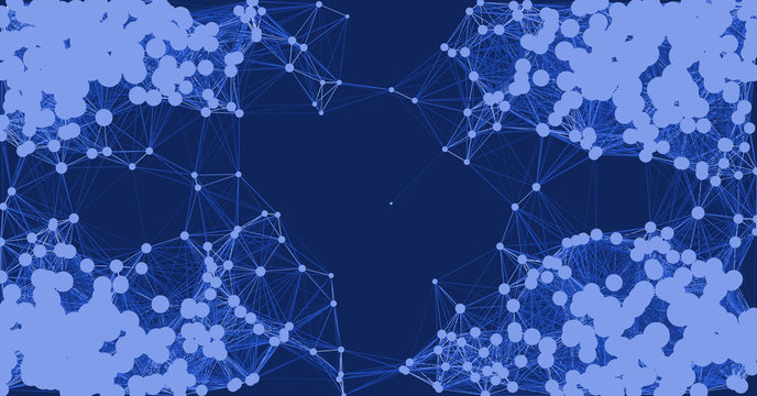 Network Mesh Procedural Art background illustration