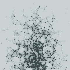 Network Mesh Procedural Art background illustration