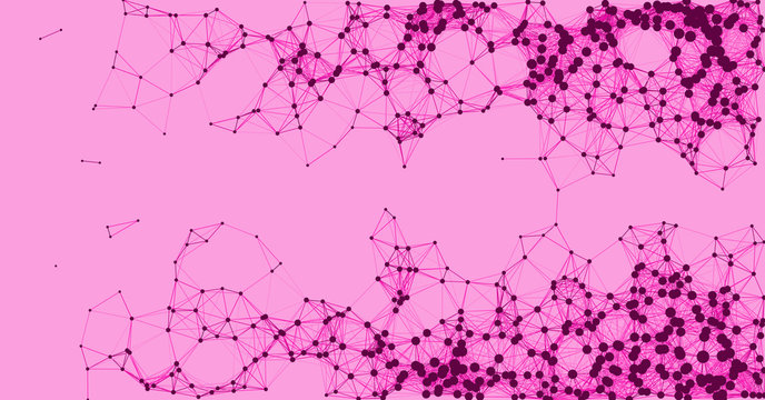 Network Mesh Procedural Art background illustration