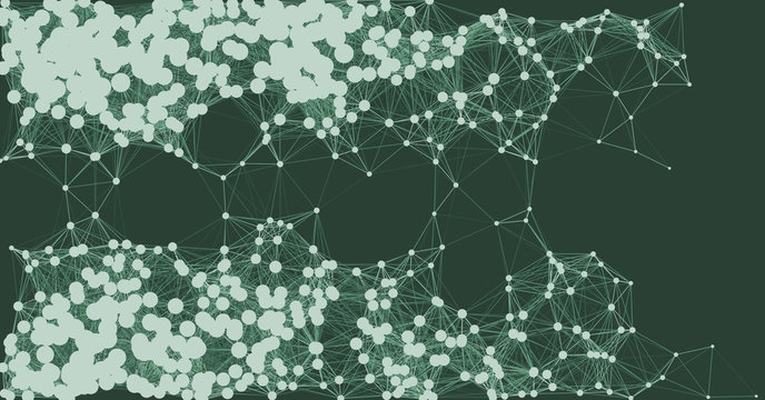 Network Mesh Procedural Art background illustration