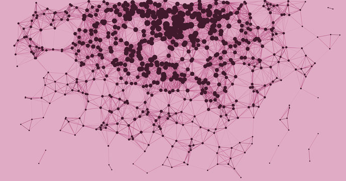 Network Mesh Procedural Art background illustration