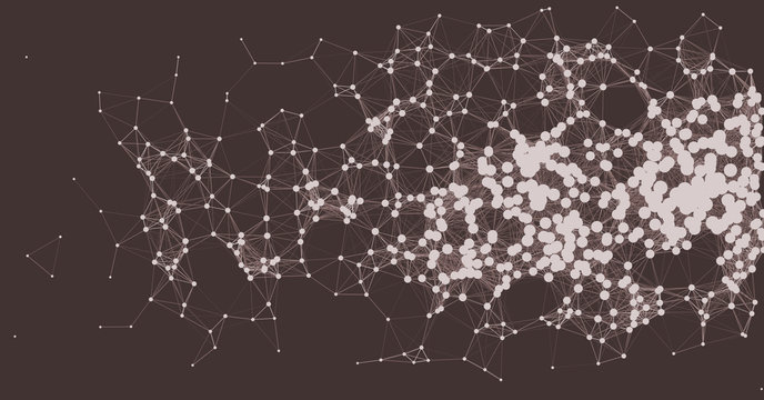 Network Mesh Procedural Art background illustration