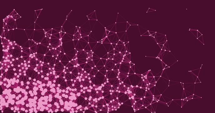 Network Mesh Procedural Art background illustration