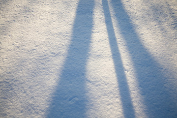 shadows on wavy snowdrifts