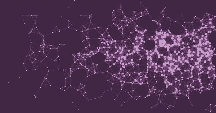 Network Mesh Procedural Art background illustration