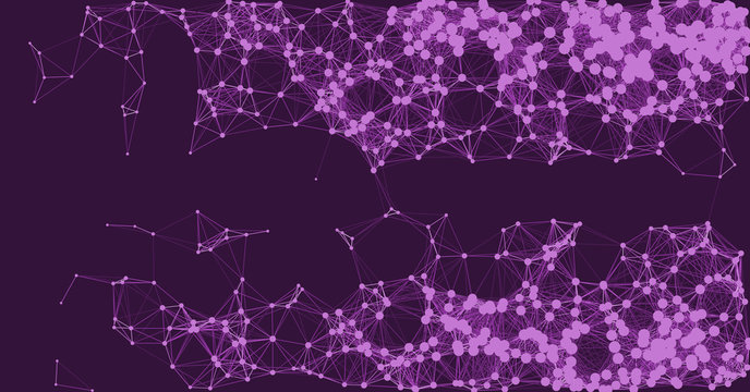 Network Mesh Procedural Art background illustration
