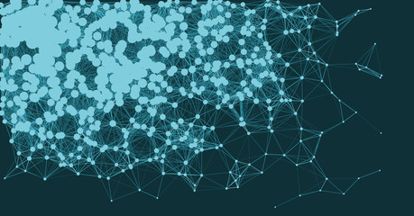 Network Mesh Procedural Art background illustration