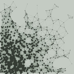 Network Mesh Procedural Art background illustration