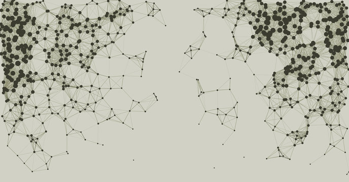 Network Mesh Procedural Art background illustration