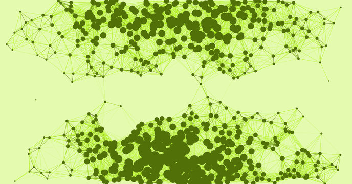 Network Mesh Procedural Art background illustration