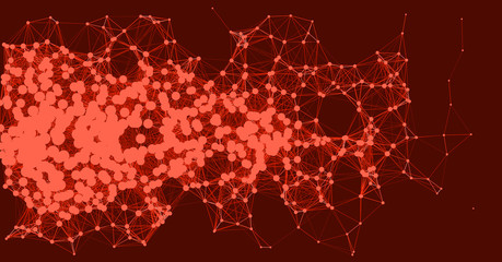 Network Mesh Procedural Art background illustration