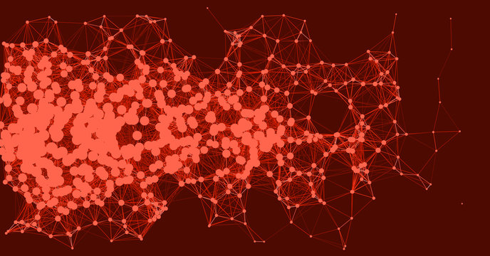 Network Mesh Procedural Art background illustration