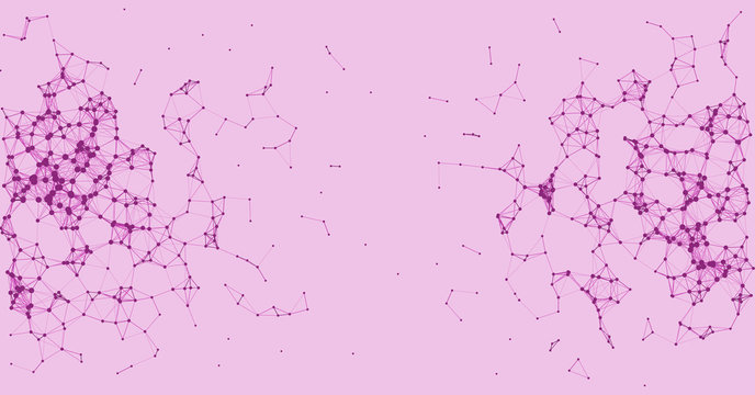 Network Mesh Procedural Art background illustration