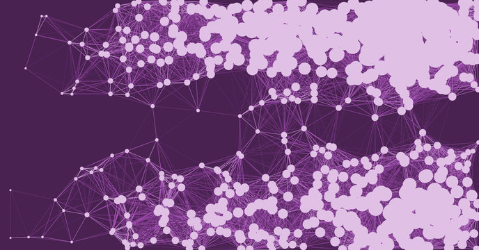 Network Mesh Procedural Art background illustration
