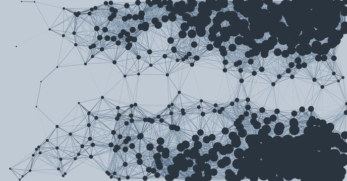 Network Mesh Procedural Art background illustration