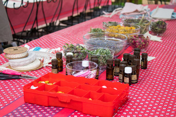 dry flowers and herbs