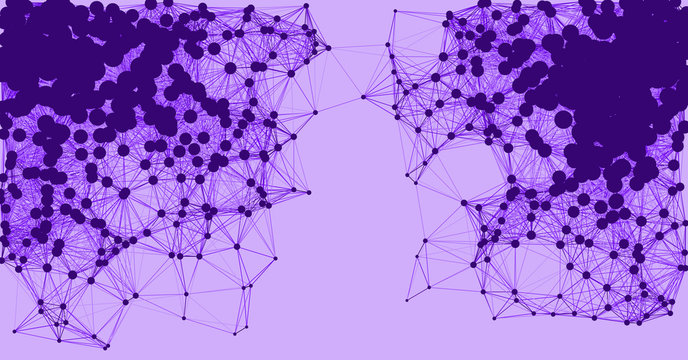 Network Mesh Procedural Art background illustration