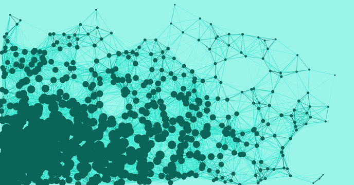 Network Mesh Procedural Art background illustration