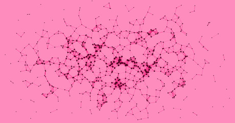 Naklejka premium Network Mesh Procedural Art background illustration