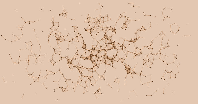 Network Mesh Procedural Art background illustration