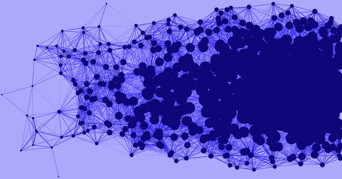 Network Mesh Procedural Art background illustration
